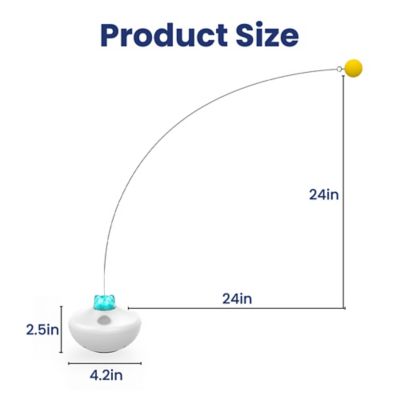 Image showing 7 th PawsPik Interactive Rechargeable Exercise Tumbler Cat Toy, White