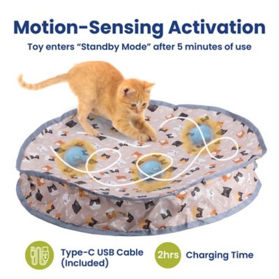 Image showing  Interactive Fast Rolling Play Mat Ball Cat Toy, Tan