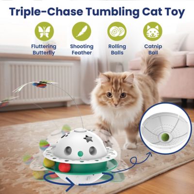 Image showing  Triple Chase Tumbling Interactive Cat Toy with Catnip Ball