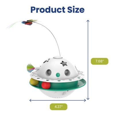 Image showing 6 th PawsPik Triple Chase Tumbling Interactive Cat Toy with Catnip Ball
