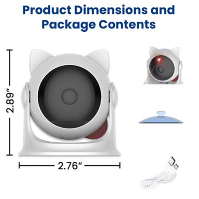 Image showing 6 th PawsPik Suction Cup Cat Laser Toy, White