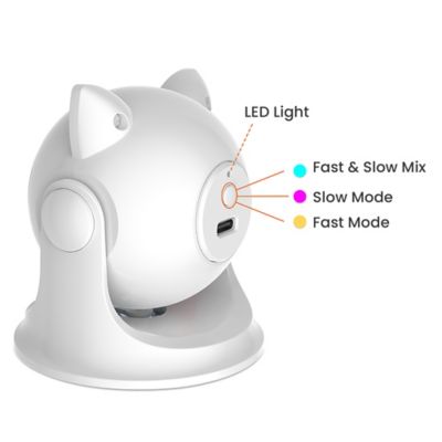 Image showing 7 th PawsPik Suction Cup Cat Laser Toy, White
