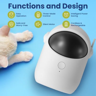 Image showing  Automatic Rechargeable Interactive Alien Laser Cat Toy, White, 1 Count