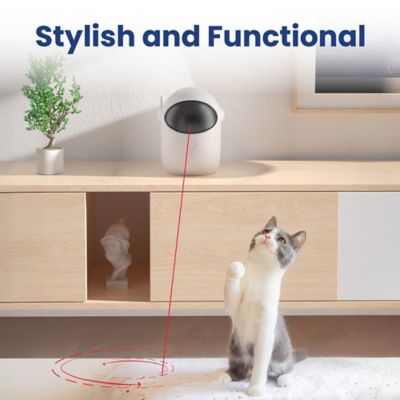 Image showing  Automatic Rechargeable Interactive Alien Laser Cat Toy, White, 1 Count