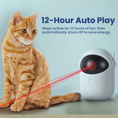 Image showing 5 th PawsPik Automatic Rechargeable Interactive Alien Laser Cat Toy, White, 1 Count