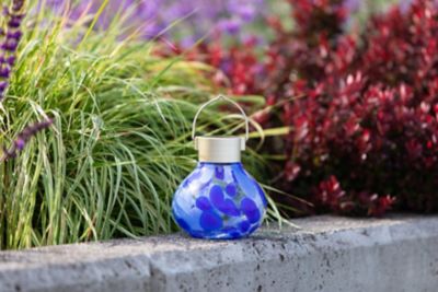 Image showing  Solar Tea Lanterns 5 in. Handblown Glass, Periwinkle