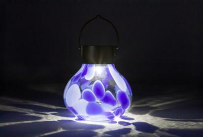 Image showing  Solar Tea Lanterns 5 in. Handblown Glass, Periwinkle