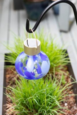 Image showing  Solar Tea Lanterns 5 in. Handblown Glass, Periwinkle