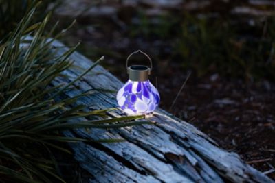 Image showing 5 th Allsop Home & Garden Solar Tea Lanterns 5 in. Handblown Glass, Periwinkle