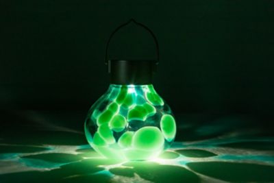 Image showing  Solar Tea Lanterns 5 in. Handblown Glass, Teal