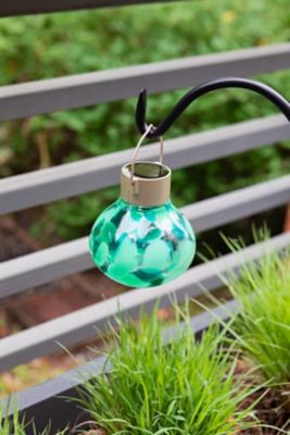 Image showing 5 th Allsop Home & Garden Solar Tea Lanterns 5 in. Handblown Glass, Teal