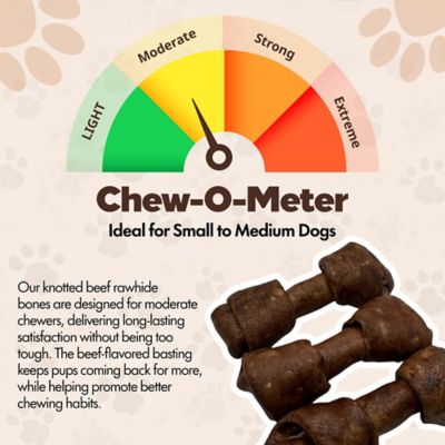 Image showing  Knotted 4 to 5-in. Beef Flavor Rawhide Bone Dog Treats, 20 ct.
