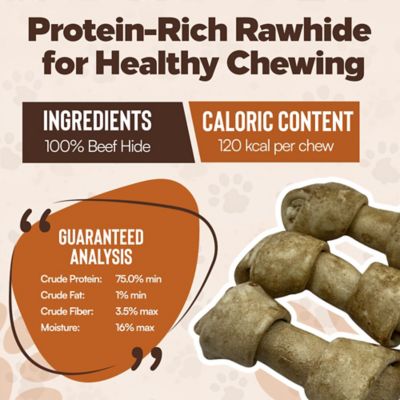 Image showing  Knotted 4 to 5-in. Chicken Flavor Rawhide Bone Dog Treats, 20 ct.