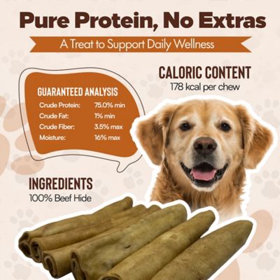 Image showing  Retriever Rolls 7 to 8-in Peanut Butter Flavor Rawhide Dog Chew Treats, 24 ct.