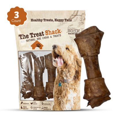 Image showing  Knotted 8 to 9-in Beef Flavor Rawhide Bone Dog Treats, 3 ct.