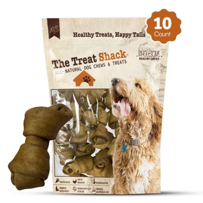 Image showing  Knotted 4 to 5-in. Peanut Butter Flavor Rawhide Bone Dog Treats, 10 ct.
