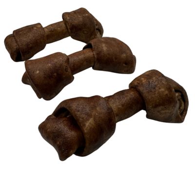 Image showing 6 th The Treat Shack Knotted 4 to 5-in. Beef Flavor Rawhide Bone Dog Treats, 10 ct.
