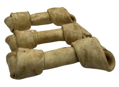 Image showing 6 th The Treat Shack Knotted 8 to 9-in Chicken Flavor Rawhide Bone Dog Treats, 3 ct.