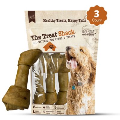 Image showing  Knotted 8 to 9-in Peanut Butter Flavor Rawhide Bone Dog Treats, 3 ct.