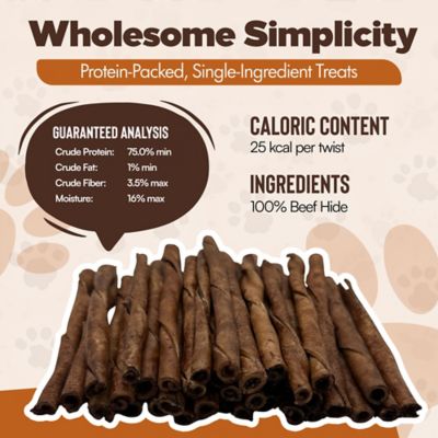 Image showing  Twists 5-in Beef Flavor Rawhide Dog Chew Treats, 50 ct.