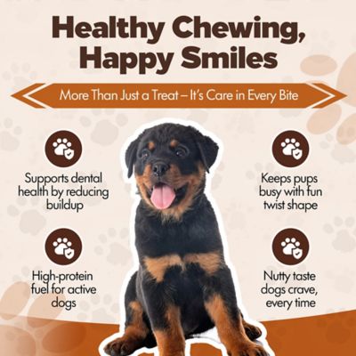 Image showing 5 th The Treat Shack Twists 5-in Peanut Butter Flavor Rawhide Dog Chew Treats, 12 ct.