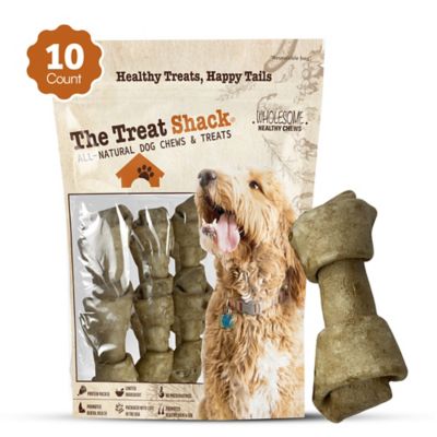 Image showing  Knotted 4 to 5-in. Chicken Flavor Rawhide Bone Dog Treats, 10 ct.