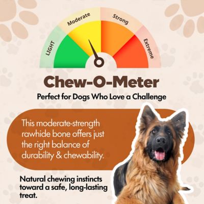 Image showing  Knotted 8 to 9-in Beef Flavor Rawhide Bone Dog Treats, 10 ct.