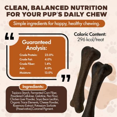 Image showing  Mixed Variety Pack Bacon, Chicken & Cheese Flavored Plant-Forward Dog Chew Bone, Medium, 3 CT