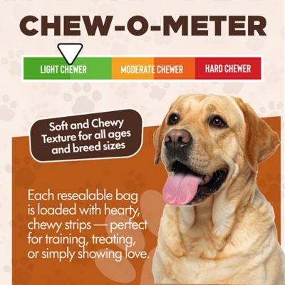 Image showing  Chewka Real Meat Soft & Chewy Juicy Porterhouse Flavor Dog Treats, 25-oz. Bag