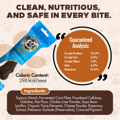 Image showing  Chewka Cheese Flavored Plant-Forward Fully Digestible Dog Chew Bone, Medium, 6 CT