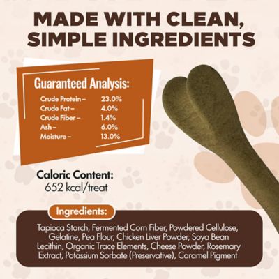 Image showing  Chewka Cheese Flavored Plant-Forward Fully Digestible Dog Chew Bone, Large, 3 CT