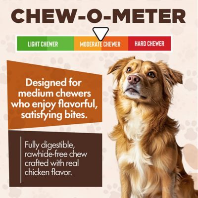 Image showing  Chewka Chicken Flavored Plant-Forward Fully Digestible Dog Chew Bone, Large, 3 CT