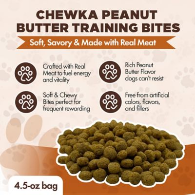 Image showing 2 th Scoochie Pet Products Chewka Real Meat Peanut Butter Flavor Training Bites Dog Treats, 4.5-oz. Bag