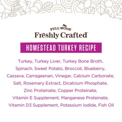 Image showing 5 th Full Moon Freshly Crafted Homestead Turkey Recipe Frozen Human-Grade Dog Food