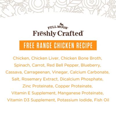 Image showing 4 th Full Moon Freshly Crafted Free Range Chicken Recipe Frozen Human-Grade Dog Food