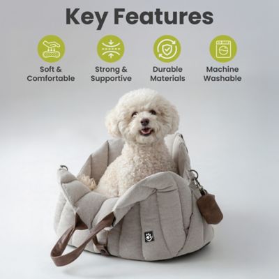Image showing  Tote-Style 3-in-1 Pet Carrier, Travel Bed, and Car Seat, Sandstone