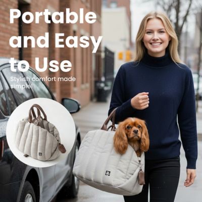 Image showing  Tote-Style 3-in-1 Pet Carrier, Travel Bed, and Car Seat, Sandstone