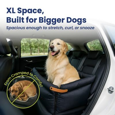 Image showing  Ultra Large Premium 2-in-1 Car Seat & Convertible Travel Dog Bed, Black