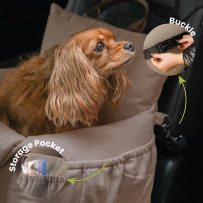 Image showing  Convertible Plush 3-in-1 Pet Carrier, Travel Bed, and Car Seat, Chestnut Brown