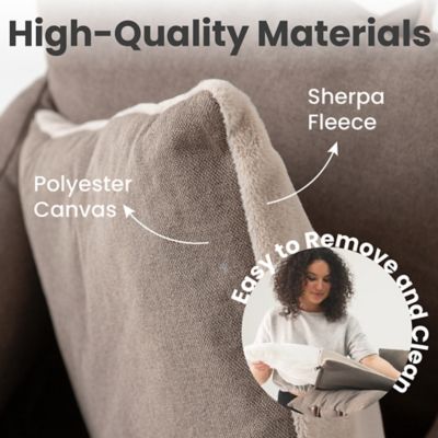 Image showing 5 th PawsPik Convertible Plush 3-in-1 Pet Carrier, Travel Bed, and Car Seat, Chestnut Brown