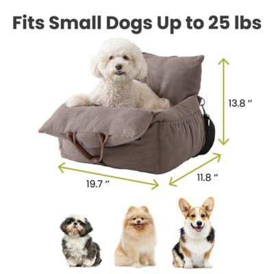 Image showing 8 th PawsPik Convertible Plush 3-in-1 Pet Carrier, Travel Bed, and Car Seat, Chestnut Brown