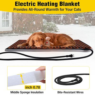 Image showing  60.4 in L Extra Large Outdoor Heated Dog House, Metal Frame