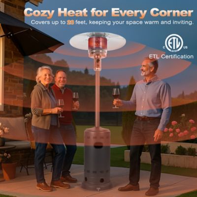 Image showing  Powder-Coated Propane Gas Outdoor Heater with Wheels, ETL Certified