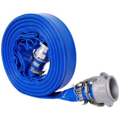 Progreen 2 in. x 50 ft. Water Discharge Hose with Fittings