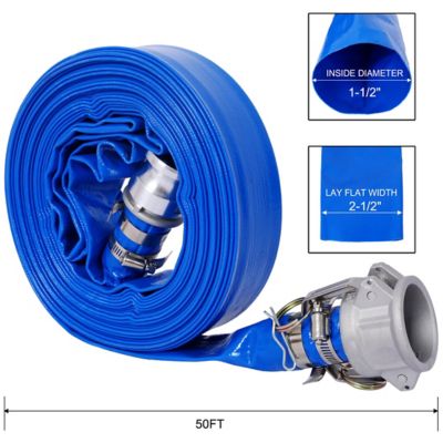 Image showing 6 th Progreen 1.5 in. x 50 ft. Water Discharge Hose with Fittings