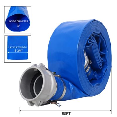 Image showing 8 th Progreen 3 in. x 50 ft. Water Discharge Hose with Fittings