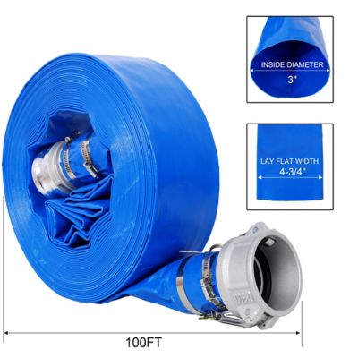 Image showing 5 th Progreen 3 in. x 100 ft. Water Discharge Hose with Fittings