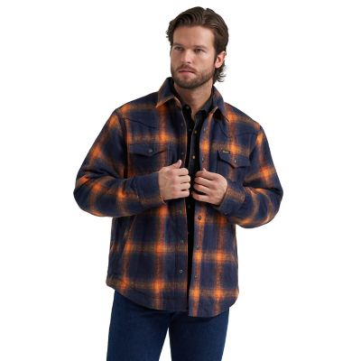 Wrangler Men's Quilted Lined Flannel Shirt Jacket