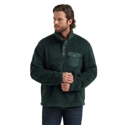 Wrangler Men's Hay Away Sherpa Snap Pullover