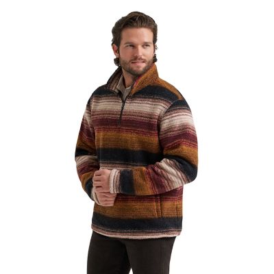 Wrangler Men's Hay Away Sherpa 1/4 Zip Pullover